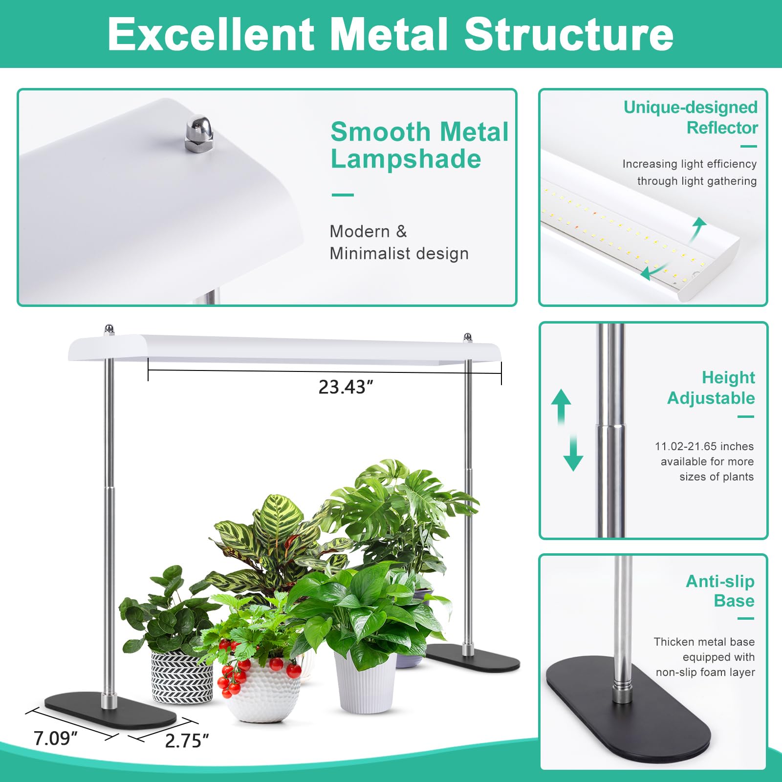FOXGARDEN Grow Light Stand in use with indoor plants