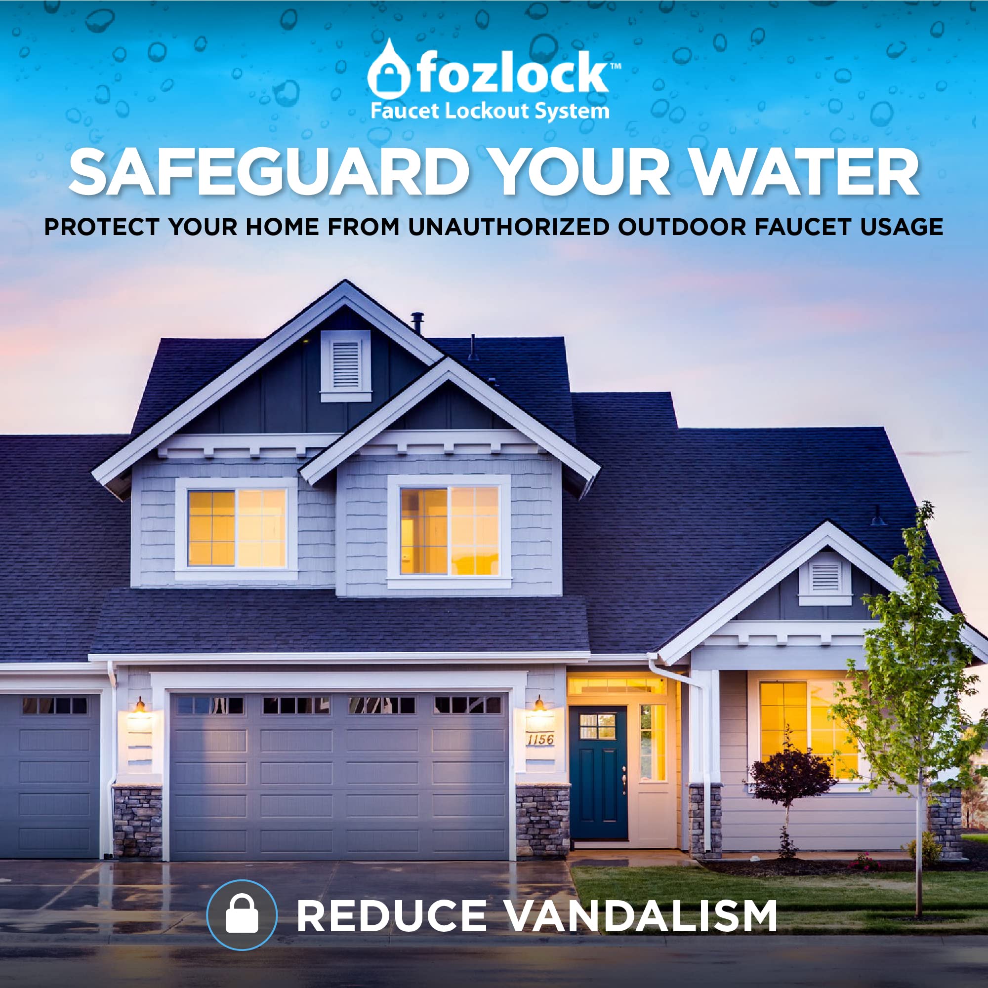 Fozlock Outdoor Faucet Lock System components laid out