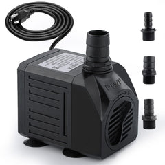 FREESEA Small Aquarium Fountain Pump front view with nozzles
