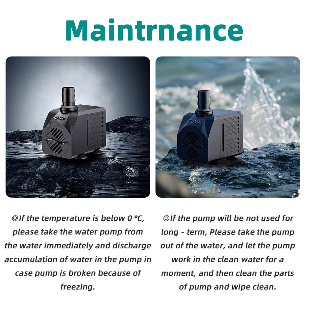FREESEA Small Aquarium Fountain Pump with all accessories laid out