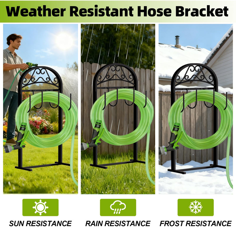 Freexployer Garden Hose Holder disassembled for compact storage
