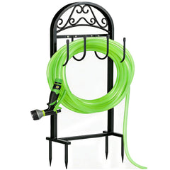 Freexployer Garden Hose Holder front view with green finish