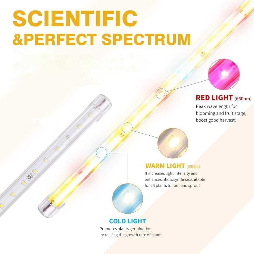 FREGENBO LED Grow Light Strips with timer function display