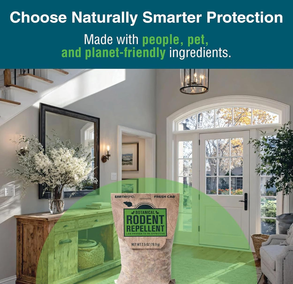 Fresh Cab Botanical Rodent Repellent in a garage setting