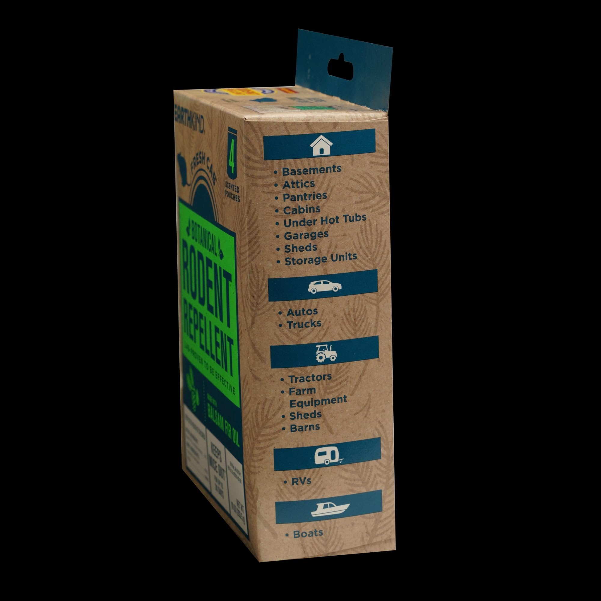 Fresh Cab pouches displayed in a garage setting