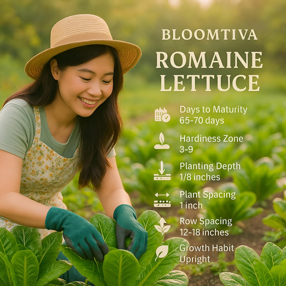 Freshly harvested Romaine lettuce from Bloomtiva seeds