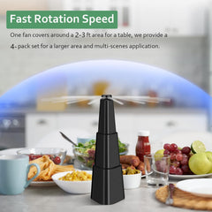 Fretech Fly Fan with holographic pattern spinning