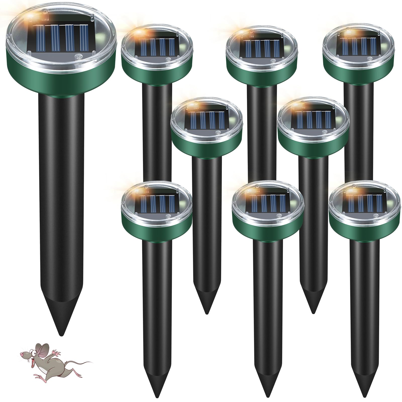 Fretech ultrasonic mole repellent stake front view