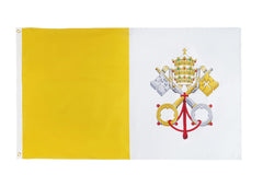 FRF FLAG Vatican Flag 5x8 Feet front view with vibrant colours