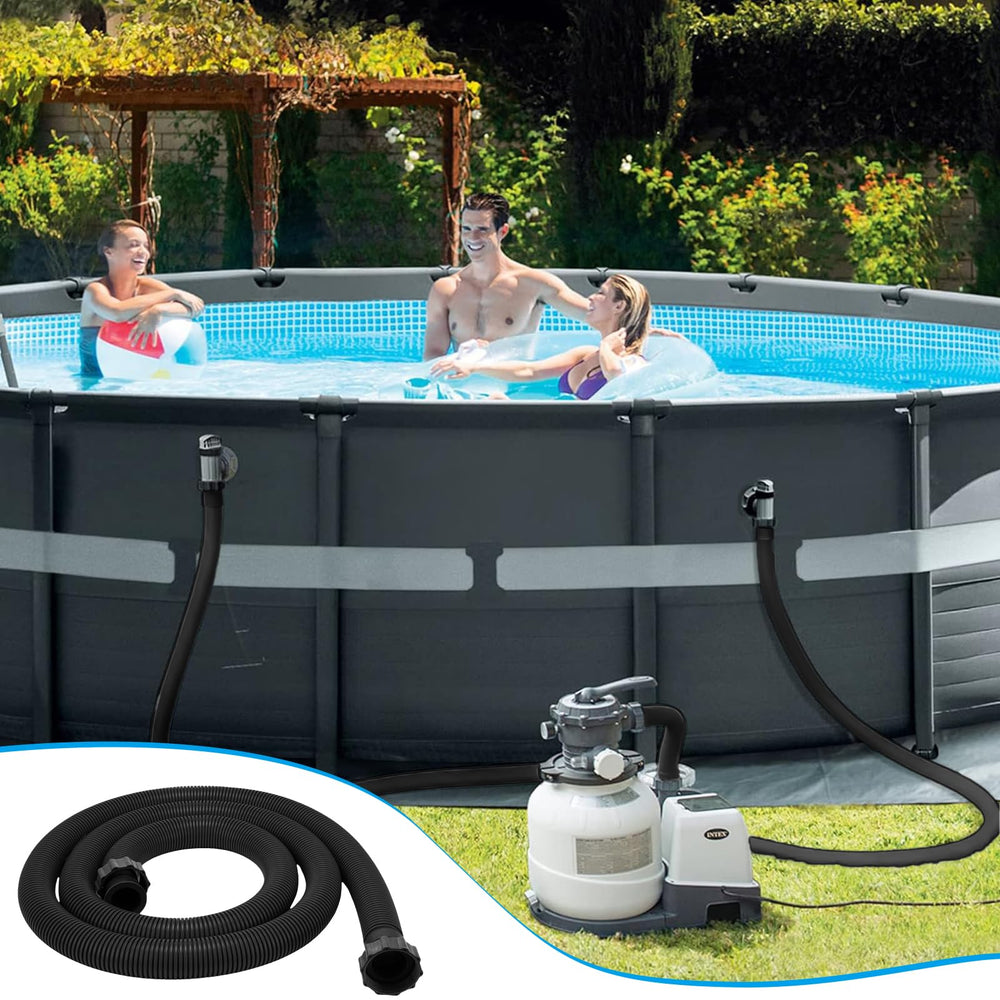 Frienda Pool Pump Replacement Hose 12 ft black compatibility with pool system