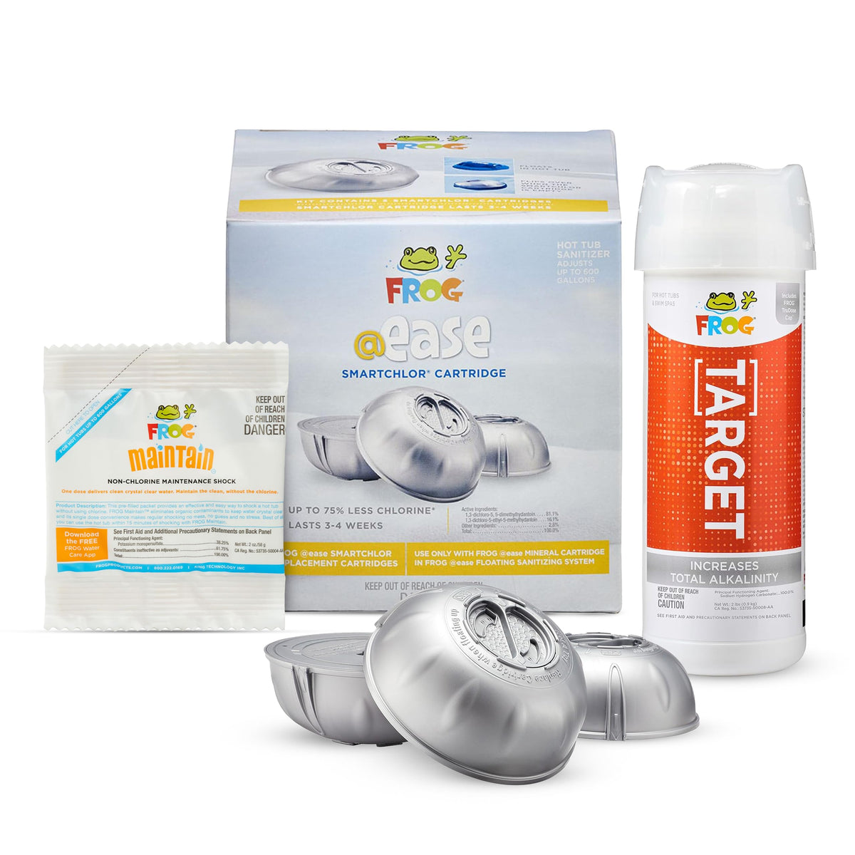 FROG @ease Replacement SmartChlor Cartridges pack with TA Increaser