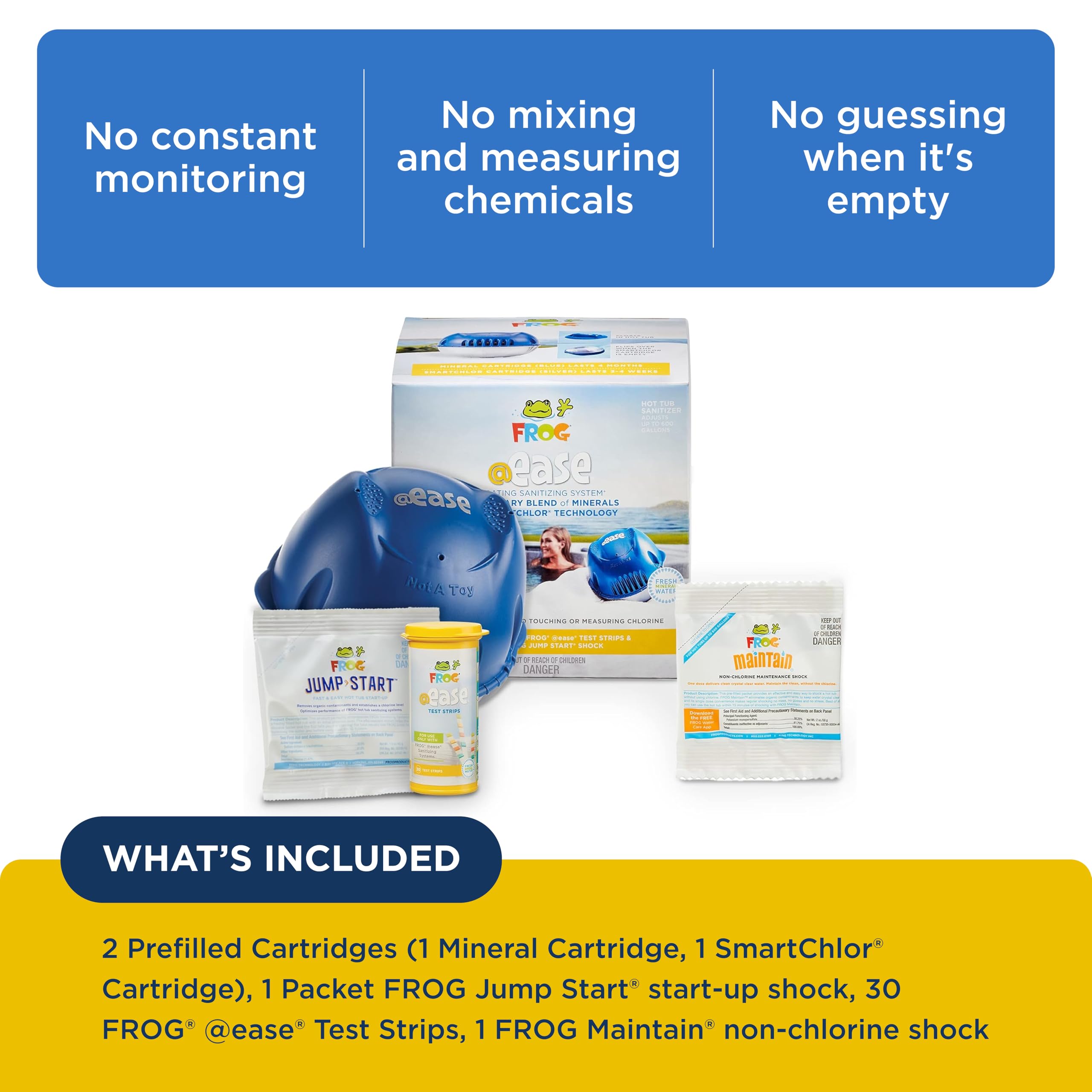 FROG @Ease sanitizing system in hot tub