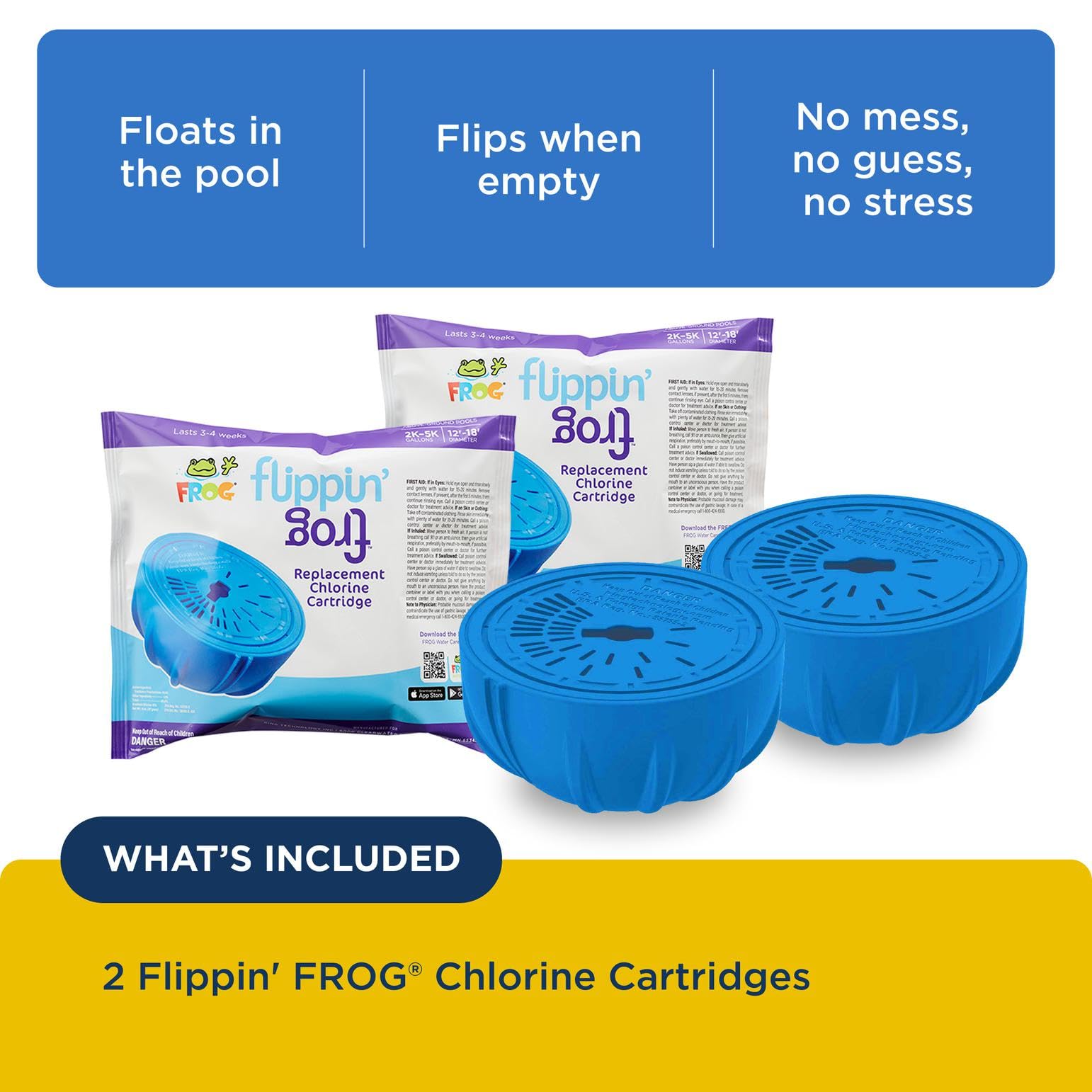 FROG Flippin' FROG Chlorine Cartridge filled and ready for installation