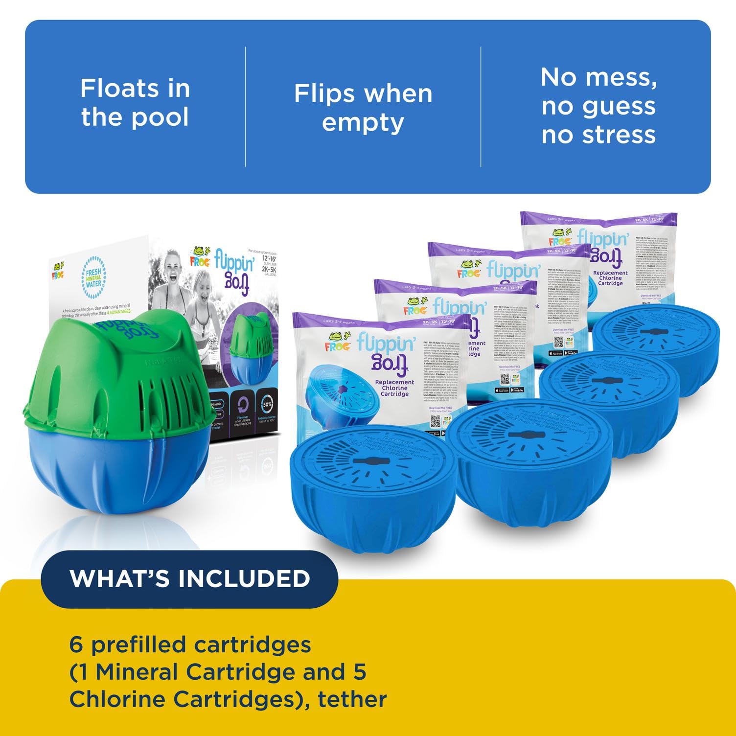 FROG Flippin' FROG Floating Sanitizing System in a pool