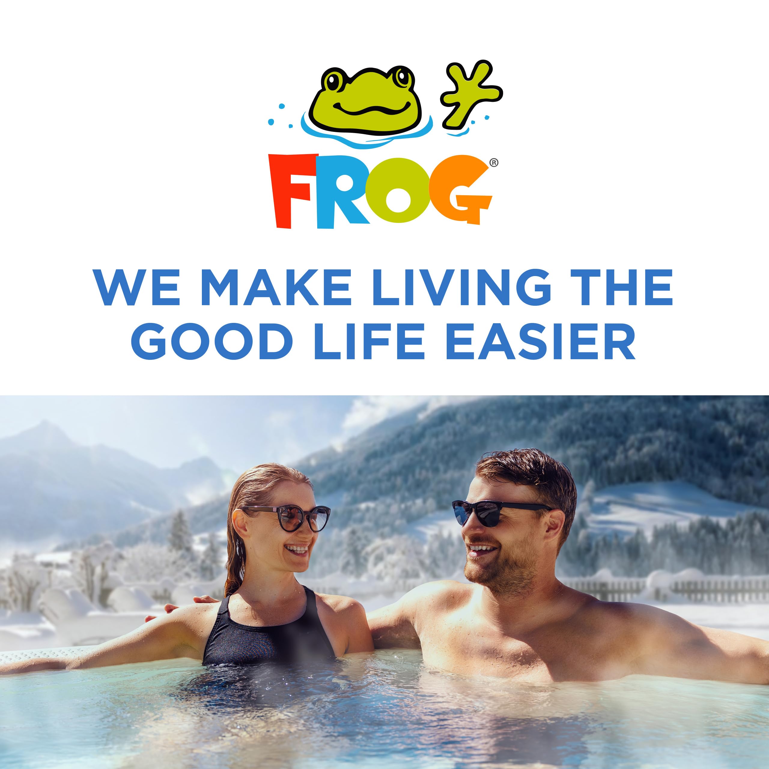 FROG Jump Start bundle on a table next to hot tub supplies