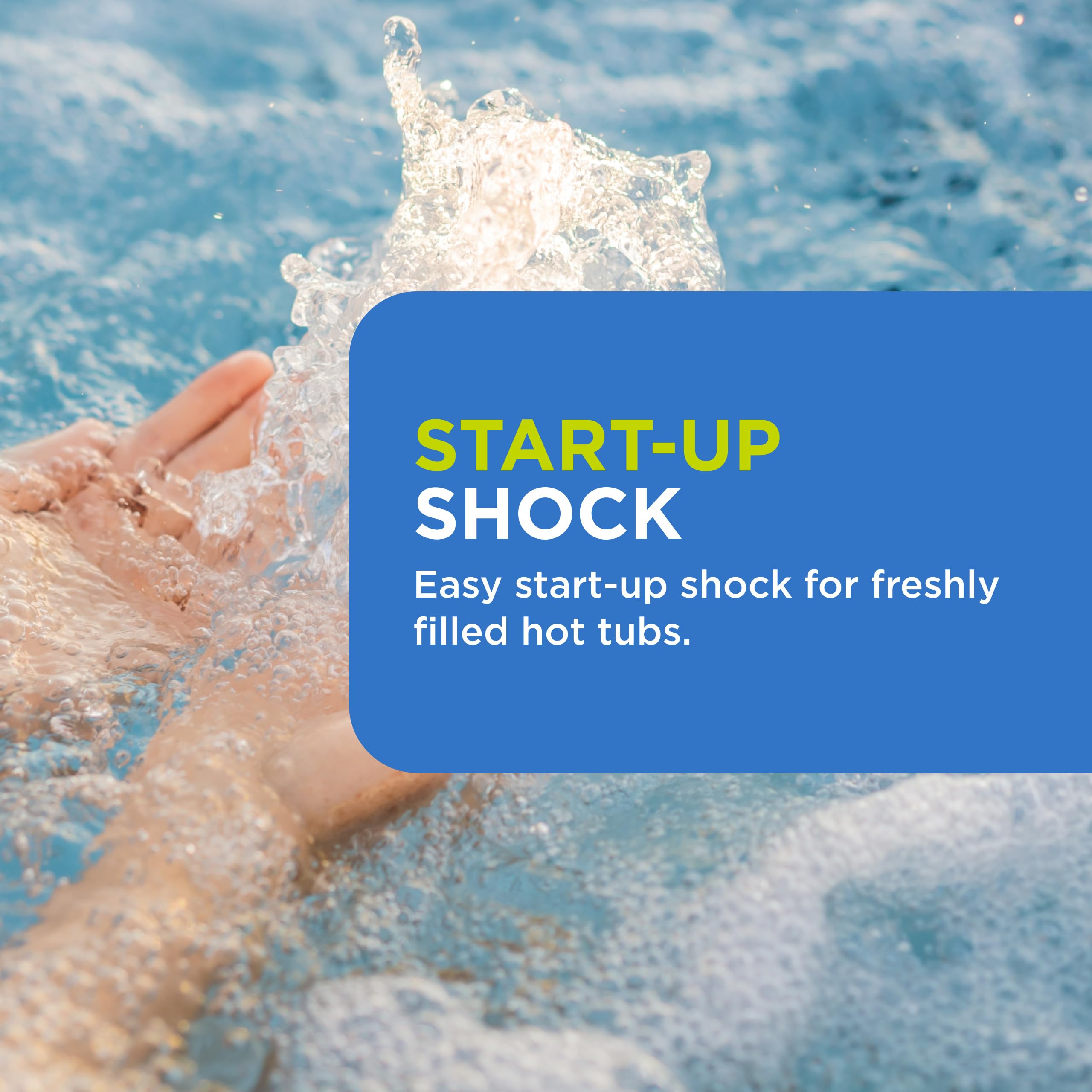 FROG Jump Start chlorine shock in hot tub setting