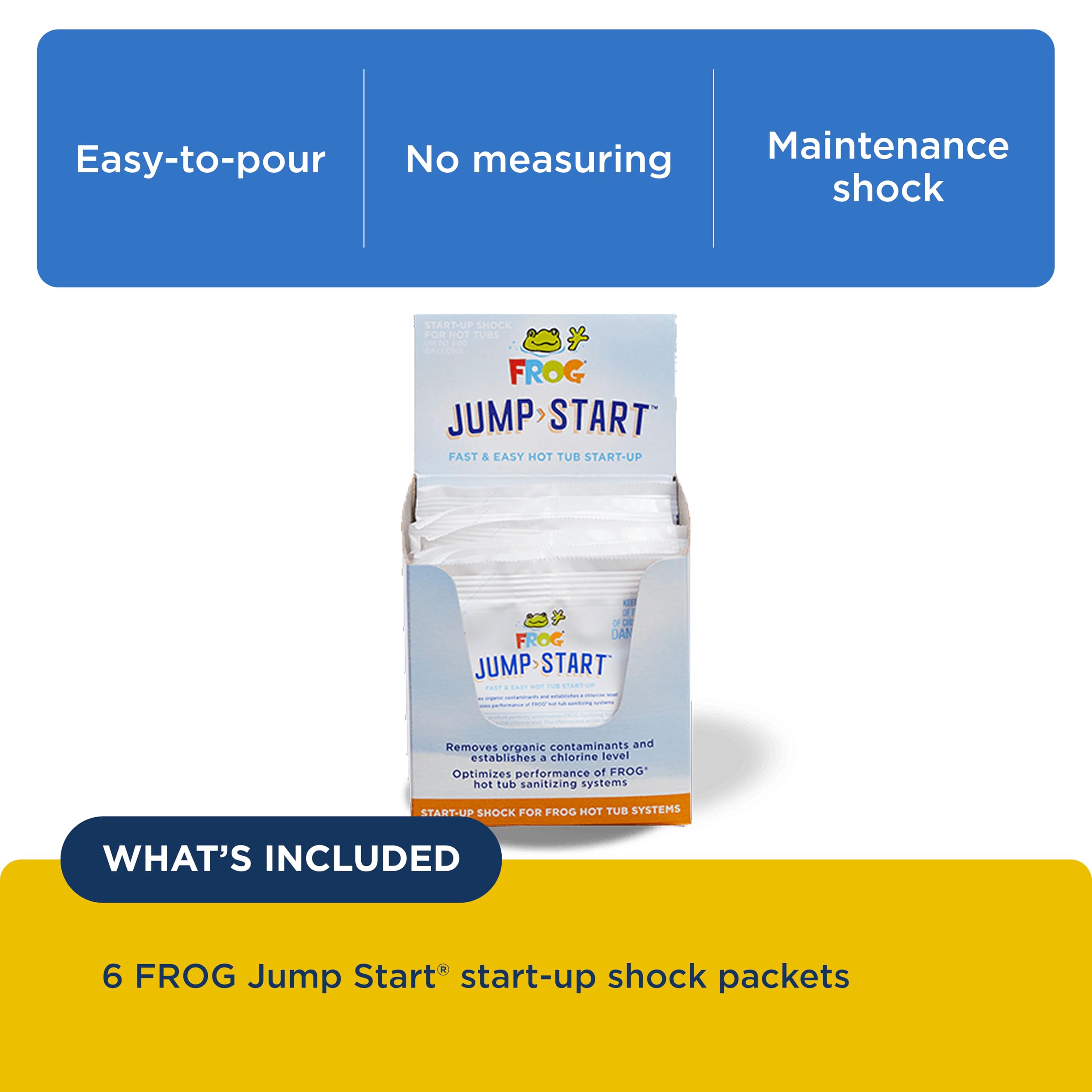FROG Jump Start Chlorine Shock packet open