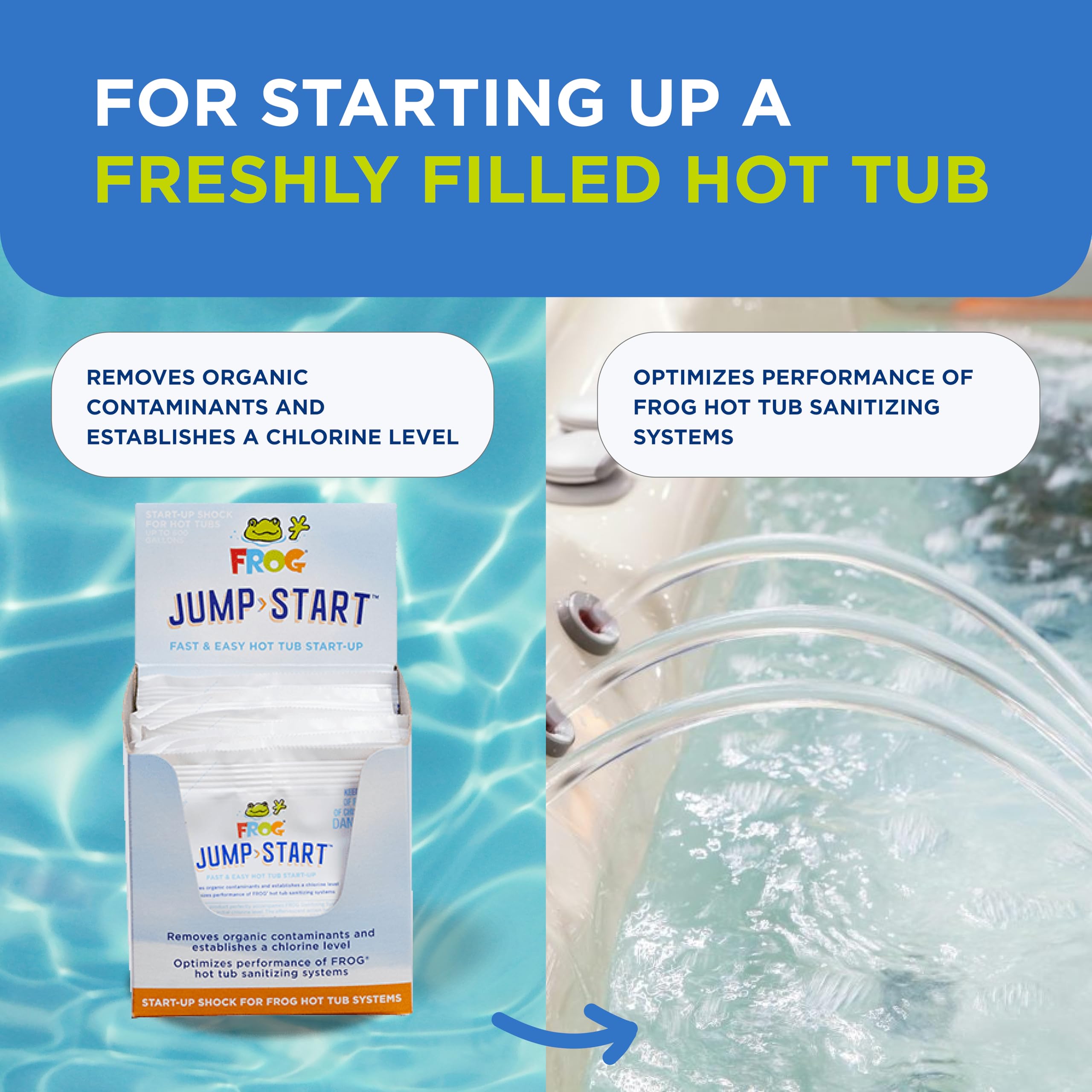 FROG Jump Start Chlorine Shock product details on packaging