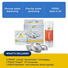 FROG Maintain Shock packaging with SmartChlor Cartridges