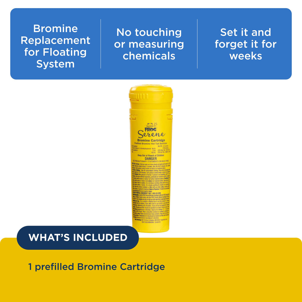 FROG Serene Bromine Cartridge with label details