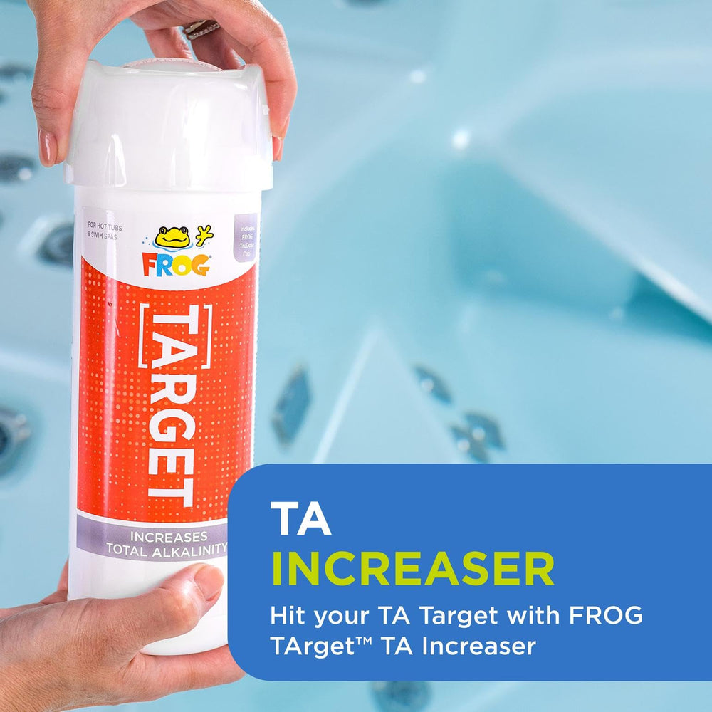 FROG TArget Total Alkalinity Increaser in use in hot tub