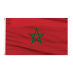 Front view of AhfuLife Morocco Flag 3x5 Ft with vibrant colors