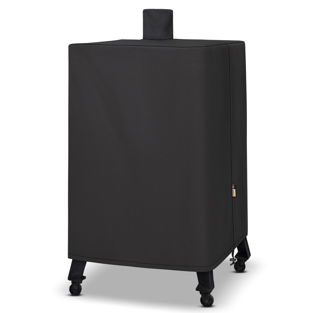 Front view of Arcedo Vertical Smoker Cover black, 27" W x 27" D x 50" H
