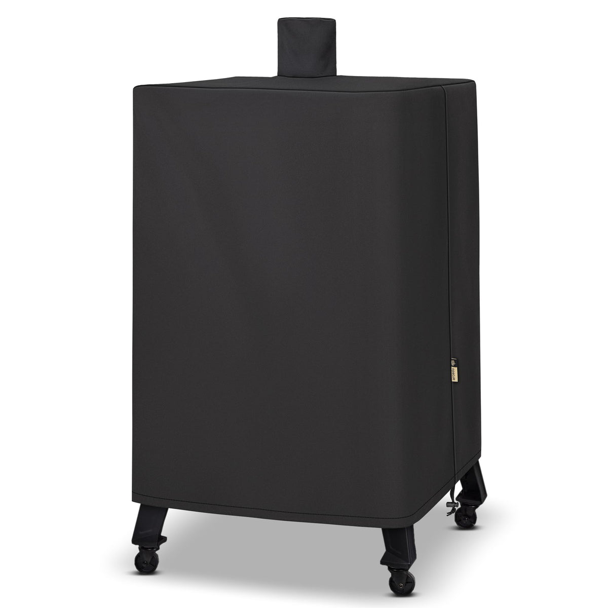 Front view of Arcedo Vertical Smoker Cover black, 27" W x 27" D x 50" H