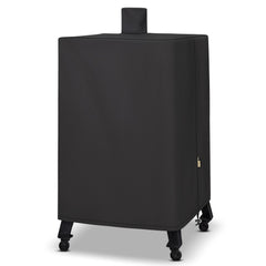 Front view of Arcedo Vertical Smoker Cover black, 27" W x 27" D x 50" H