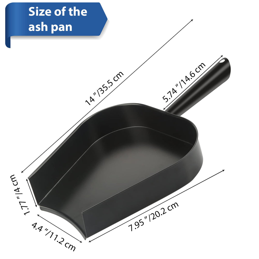 Front view of Burly Grill Ash Pan with poker