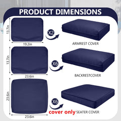 Front view of Cethytirko cushion cover for sectional sofa