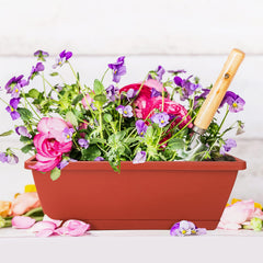 Front view of CHUKEMAOYI Window Box Planter