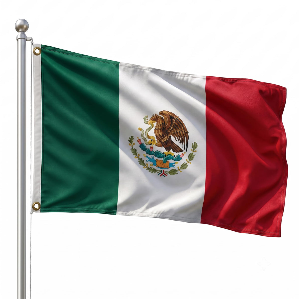 Front view of DMSE Mexico National Flag 2ft x 3ft