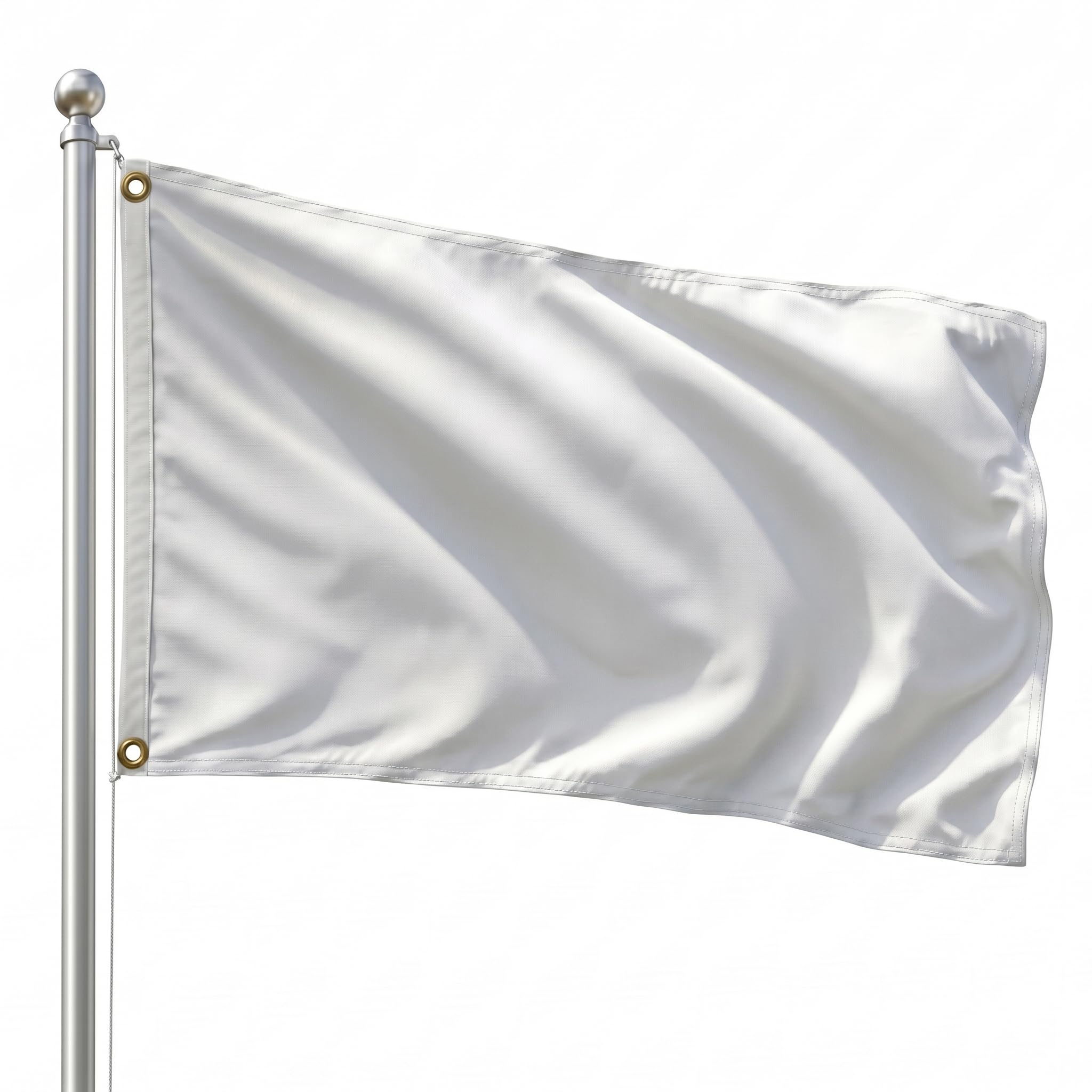 Front view of DMSE Wholesale White Flag, 2x3 ft size