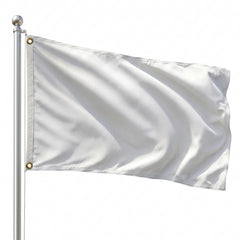 Front view of DMSE Wholesale White Flag, 2x3 ft size