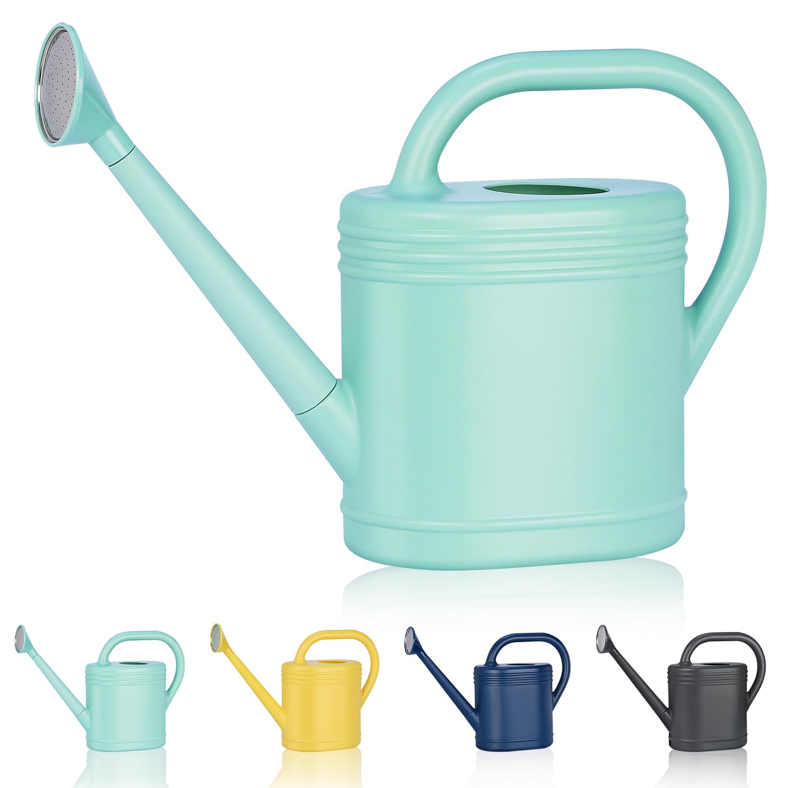 Front view of gegemaoyi 2 Gallon Watering Can in green