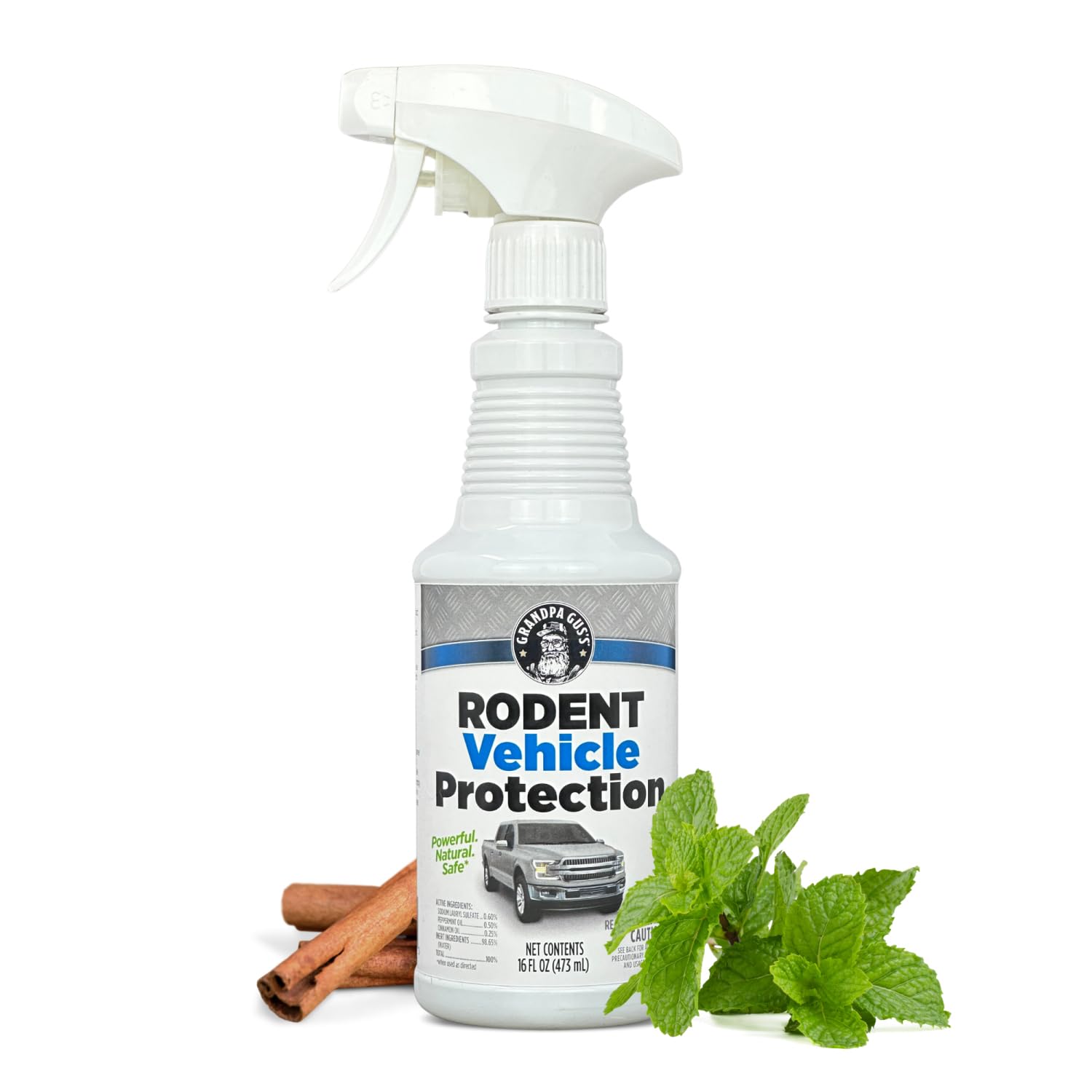 Front view of Grandpa Gus's Rodent Vehicle Repellent Spray 16 Fl Oz