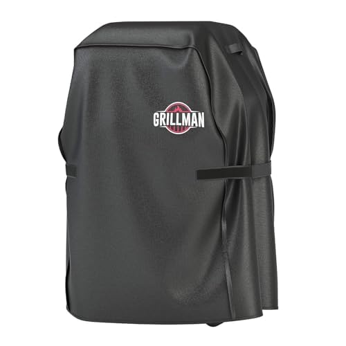 Front view of Grillman Waterproof BBQ Grill Cover 30 Inch in black