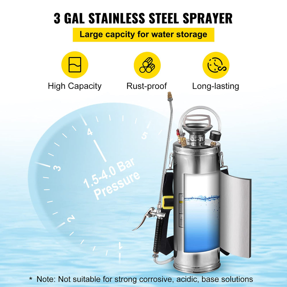 Front view of Happybuy Sprayer with 20 inch wand