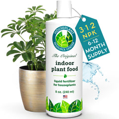 Front view of HOUSEPLANT RESOURCE CENTER Indoor Plant Food 8 oz bottle