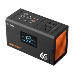 Front view of HOWEASY Portable Power Station 135W, black grey