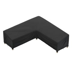 Front view of iBirdie Outdoor Sectional Cover 130 x 130 inch in black