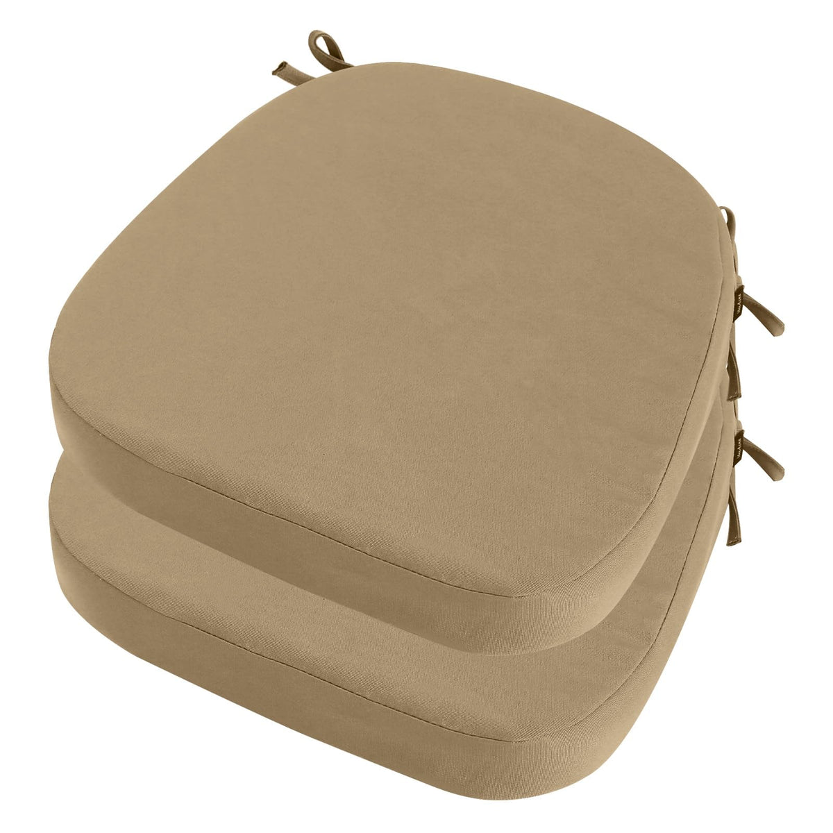 Front view of idee-home 17x17 outdoor chair cushions in Antique Beige