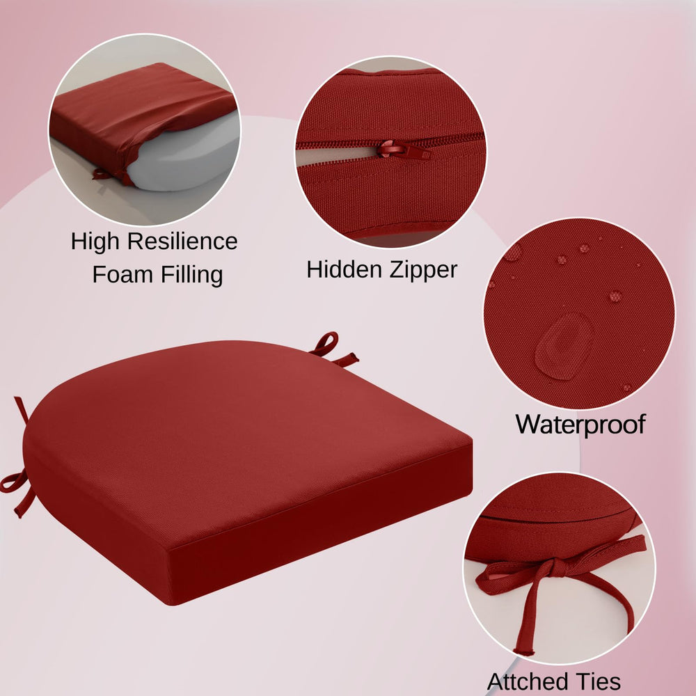 Front view of idee-home 19x19 Outdoor Chair Cushions