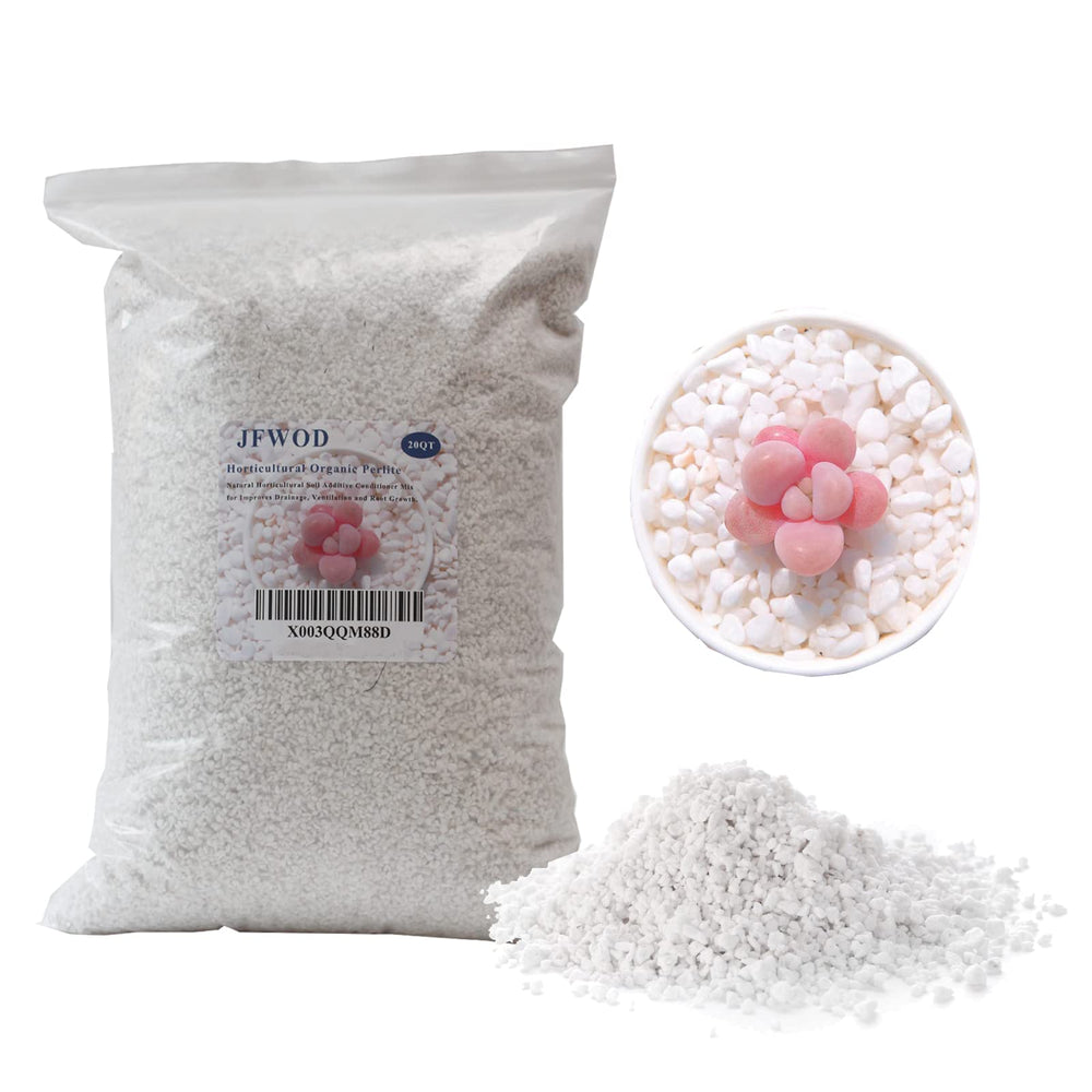 Front view of JFWOD Organic Perlite 20 Quart package