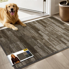 Front view of JSEI Dirt Trapper Door Mat 24x36 in brown