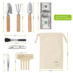 Front view of KIIZYS stainless steel trowel from the garden tools set