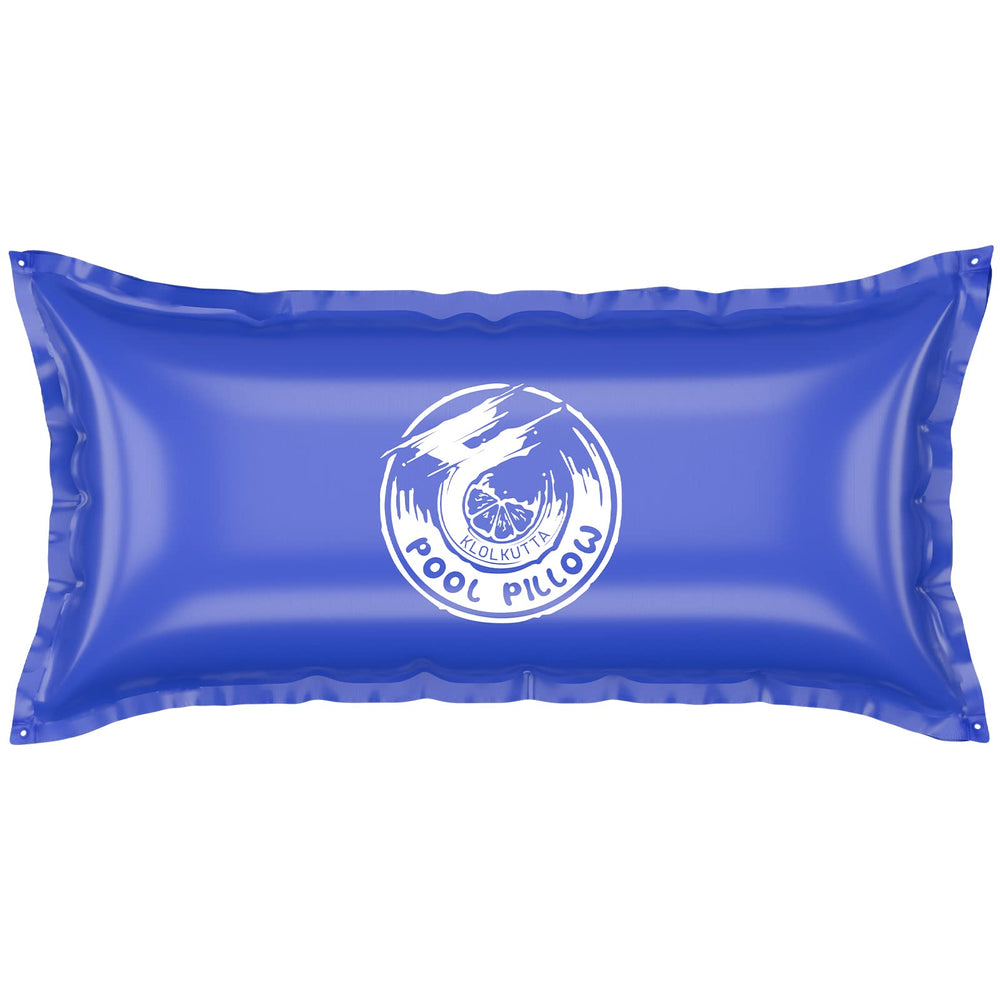 Front view of KLOLKUTTA Pool Pillow for above ground pools, 4x8 ft blue