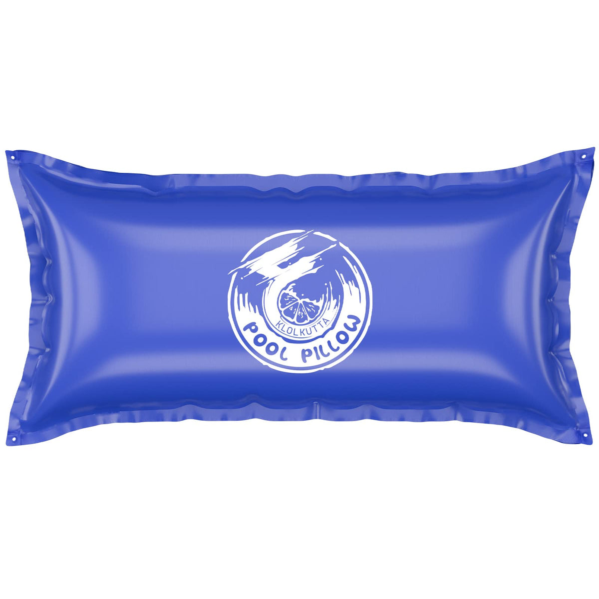 Front view of KLOLKUTTA Pool Pillow for above ground pools, 4x8 ft blue