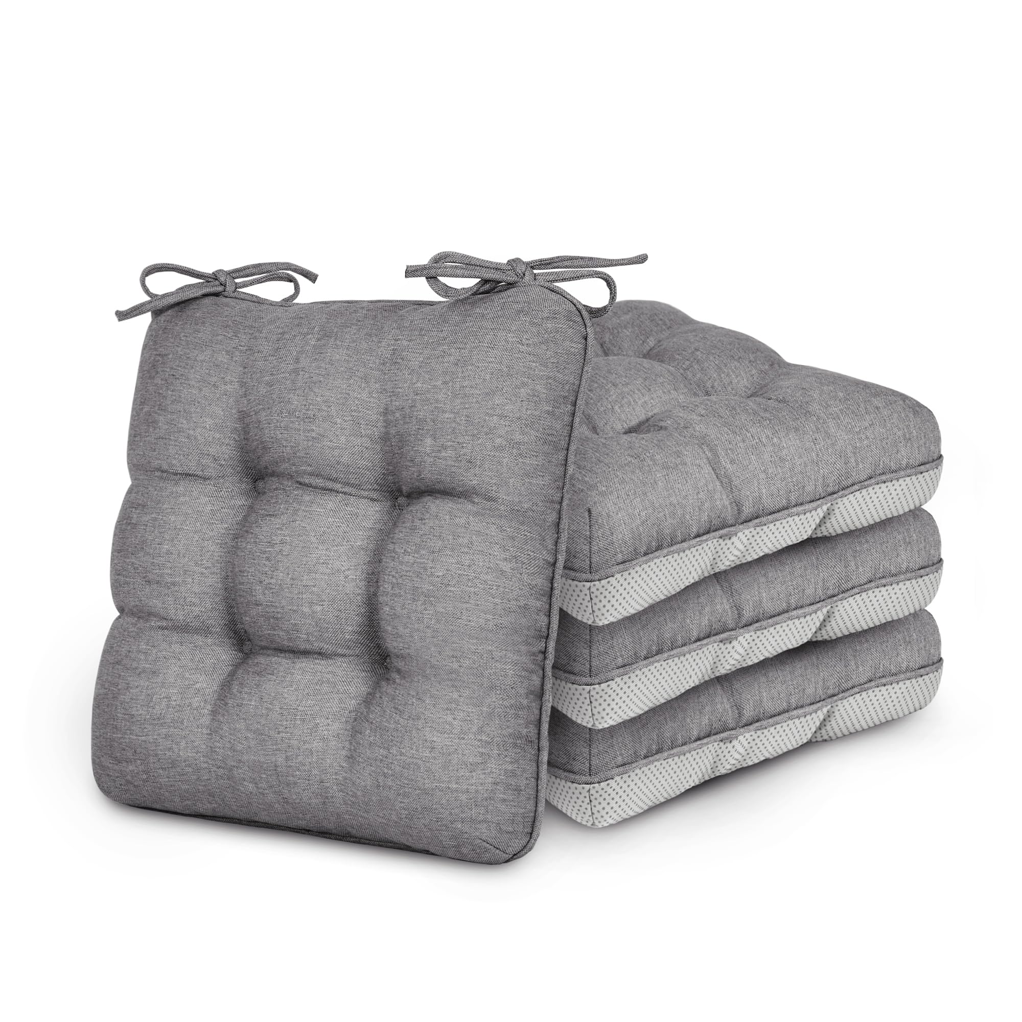 Front view of Love's cabin Memory Foam Chair Cushions in grey